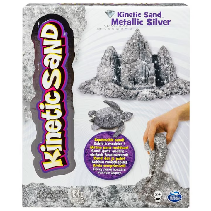 Set Kinetic Sand Metallic Silver - 454g